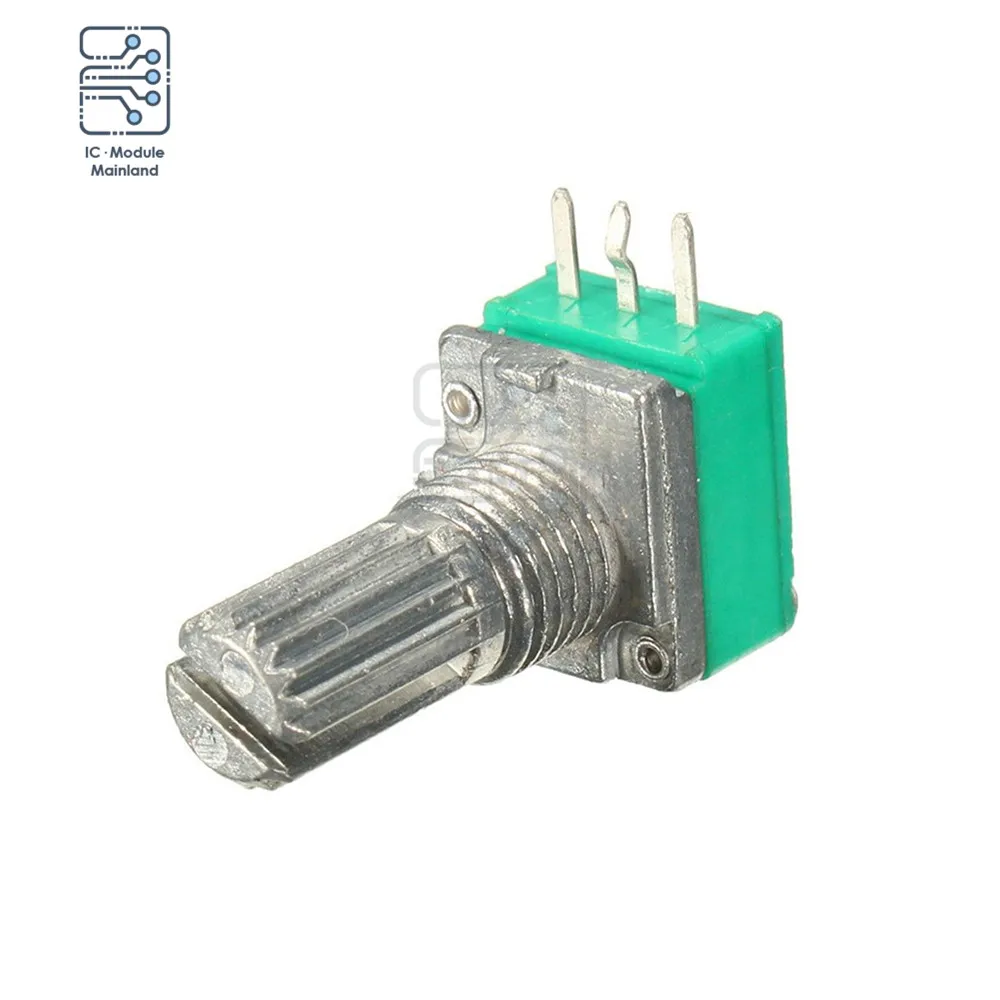 5Pcs 6Mm 3 Pin Potentiometer B Type 5K 10K B20K B50K B100K B500K Ohm Turn Gekartelde as Enkele Lineaire Rotary Potentiometer