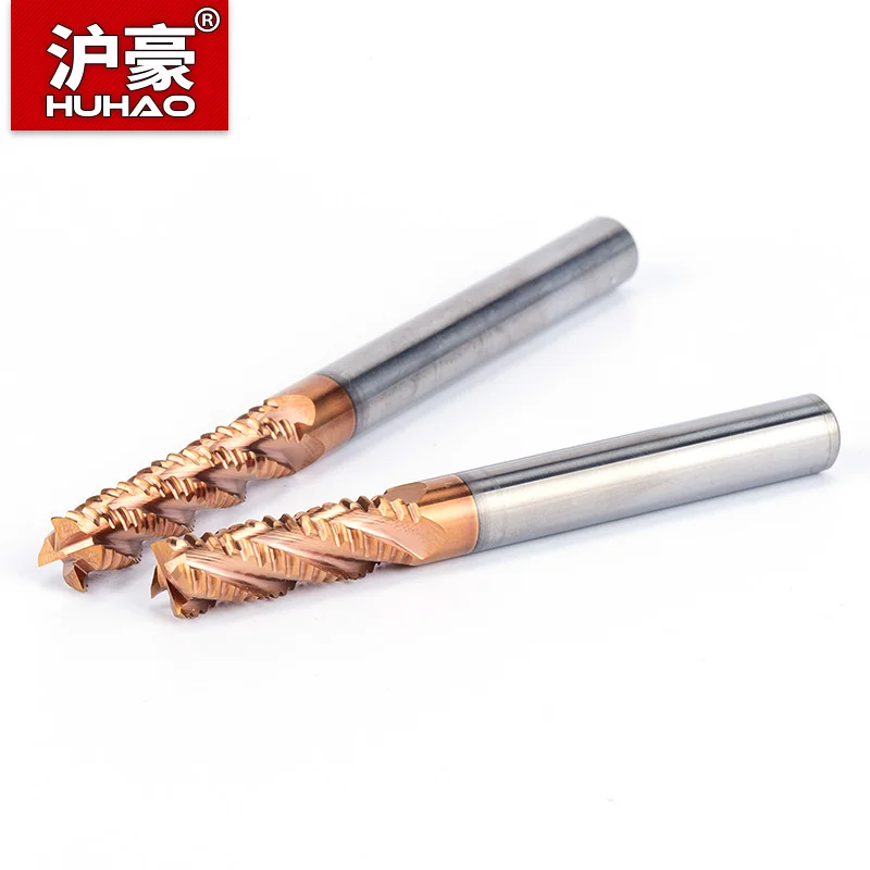 HUHAO Tungsten Steel 4 Flutes Milling Cutter Compression Bit Shank 4 to 20 mm Carbide End Mill CNC Router bits for Wood Tool