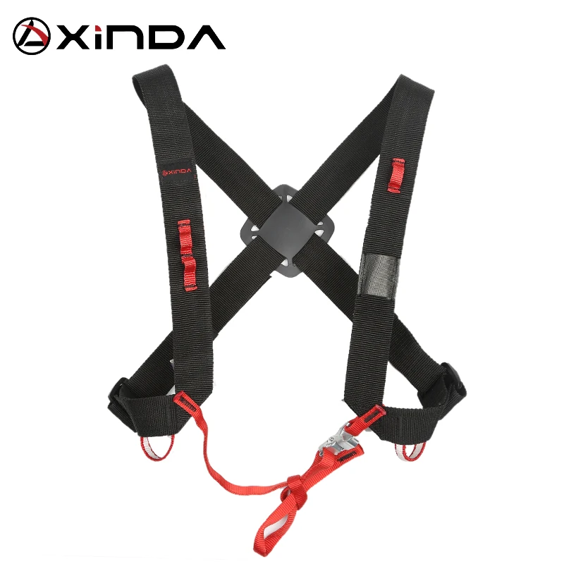 XINDA Climbing Ascending Decive Shoulder Girdles Adjustable SRT Chest Safety Belt Harnesses Rock Climb Safety Protection