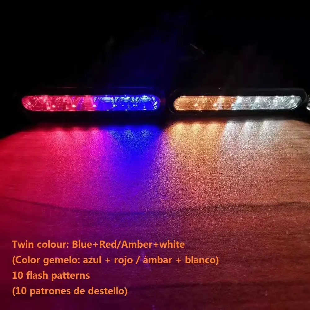 TC-X ECE R10 E-MARK R65 Police Strobe 10 Modes Warning Light High Power Ambulance Lamp Car Emergency With EU Certification