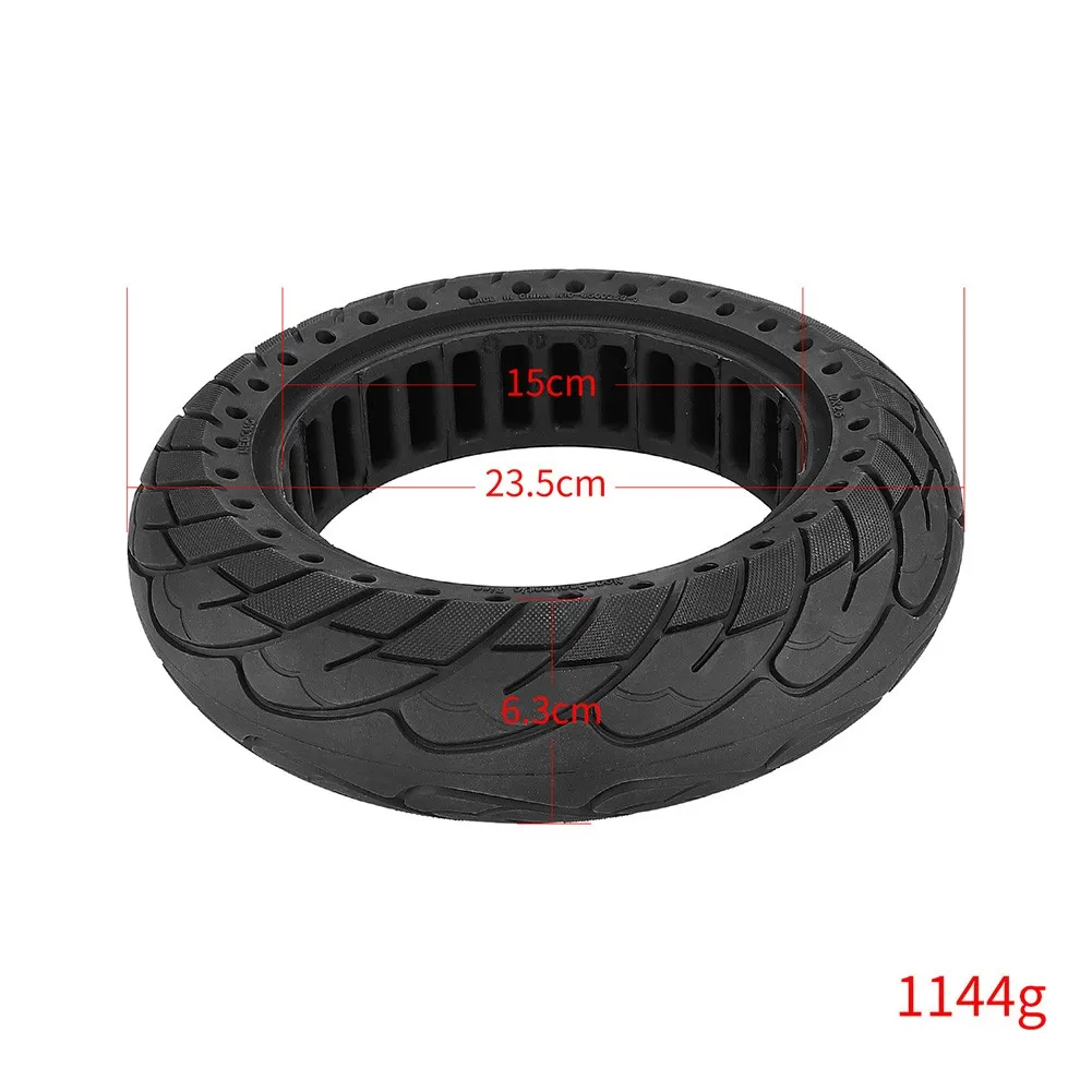 60/70-6.5 Rubber Tire 10*2.5 Honeycomb Solid Tire for Ninebot Max G30 Scooter Shock Absorbing Explosion-proof Tyre Accessory