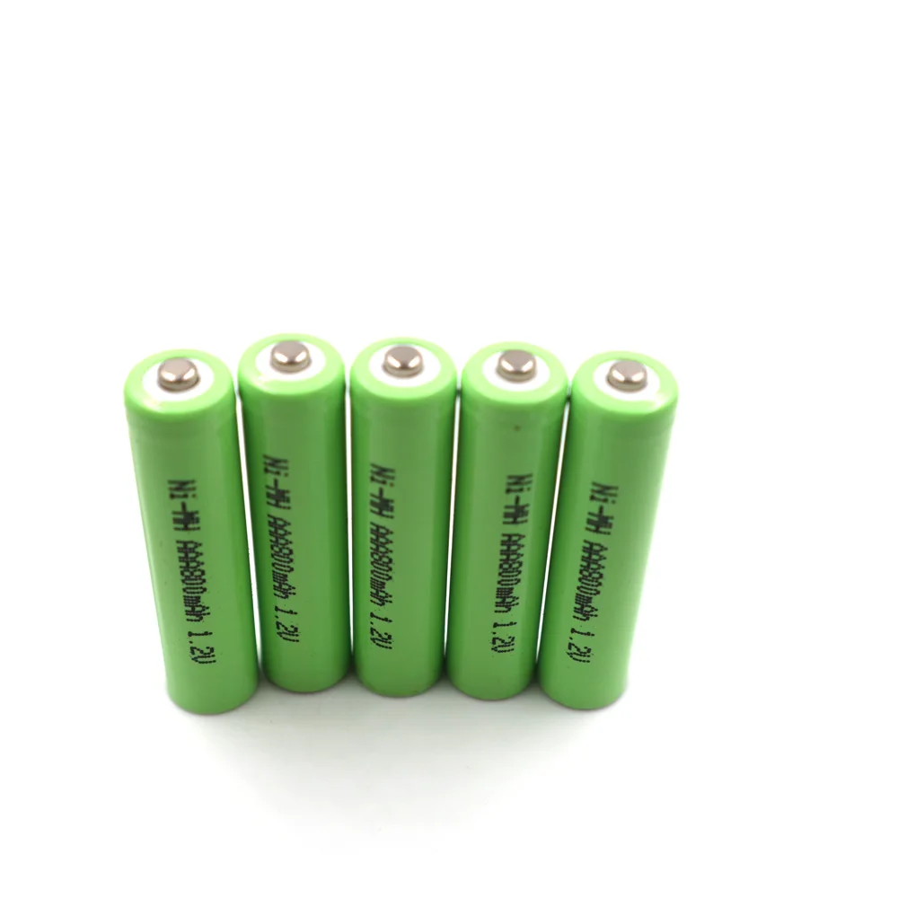 C&P AAA 800mAh 10 Piece Rechargeable Battery Cell NI-MN 1.2V Tip Point Camera Toy Clock Flashlight Remote Control 0.8Ah China