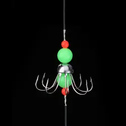 AS 1 Set 8 Needles Squid Jig Glow Hooks 48g Pesca Luminous Leurre Baits Cuttlefish Fishing Lure Hook Bait Fishhook
