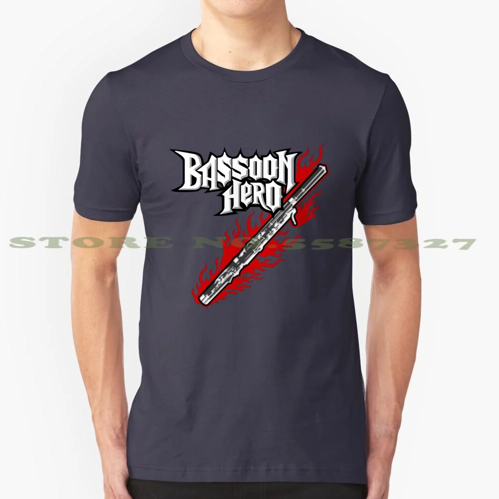 Kaus katun Bassoon Hero Bazoka 100% kaos Bassoon Hero Bazoka Bassoon Hero Bassoon Bazooka Shot dengan musik Bassoon Hero