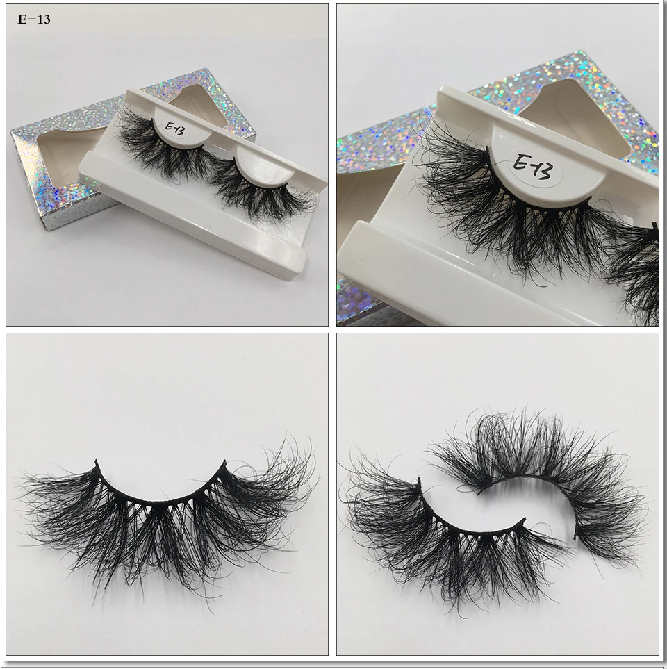 Neue nasse flauschige Nerz Wimpern mit Spikes Make-up Anbieter 16mm 18mm 25mm Volumen lang natürlichen Look Nerz Wimpern Großhandel – Detail 31