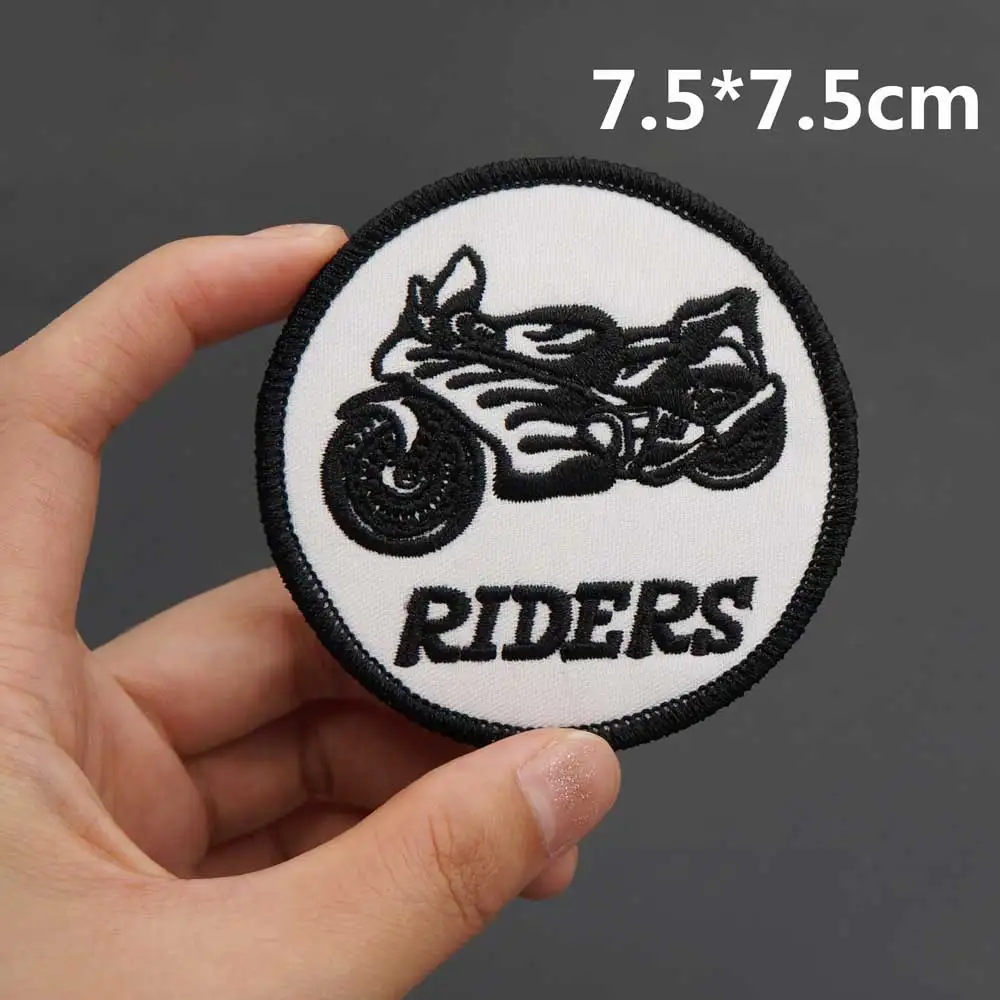 Hendrick 48 Offroad Embroidery Merrow Border Punk Biker Patch Racing Rider Badge for Clothes Hat Accessories Decoration