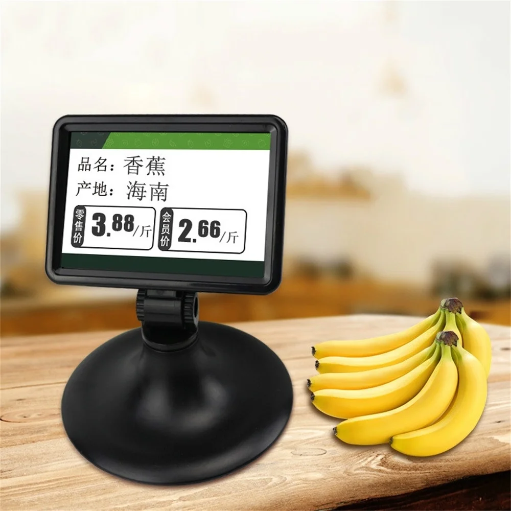 

Abs Supermarket Fruit Vegetable Price Label Holder 7.8*5.6cm Black Brown Office Name Display Frame 1pcs