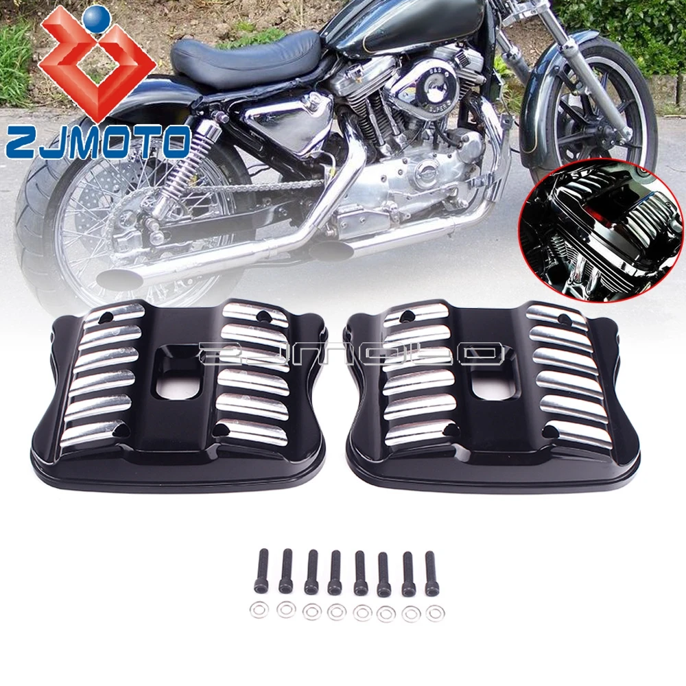 For Harley Sportster Custom Motorcycle Rocker Box Top Covers Case Forty Eight Iron 883 XL 1200 XL1200C XL883N XL883L 2004-2017