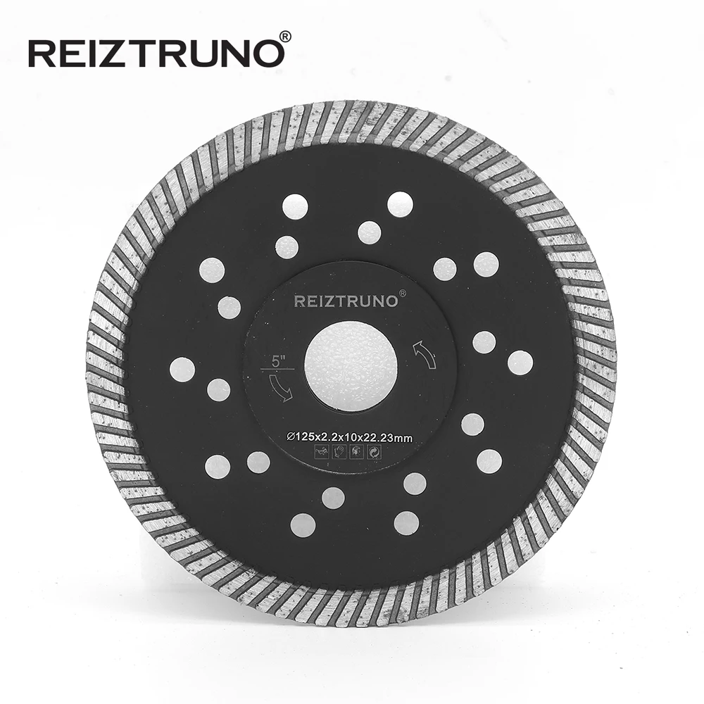 REIZTRUNO 125mm Diamond Saw Blade 5-inch Turbo rim Blade for concrete granite cutting tools with Reinforced central core