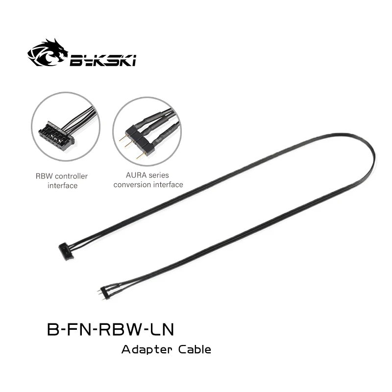 Bykski  B-FN-RBW-LN,PC Fan Adapter Cable,3 Pin To 6 Pin SYNC Line To M/B 5V ASUS AURA