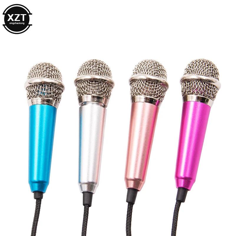 Newest Mini Jack 3.5mm Studio Lavalier Professional Microphone Handheld Mic for Computer for iPhone ipad karaoke