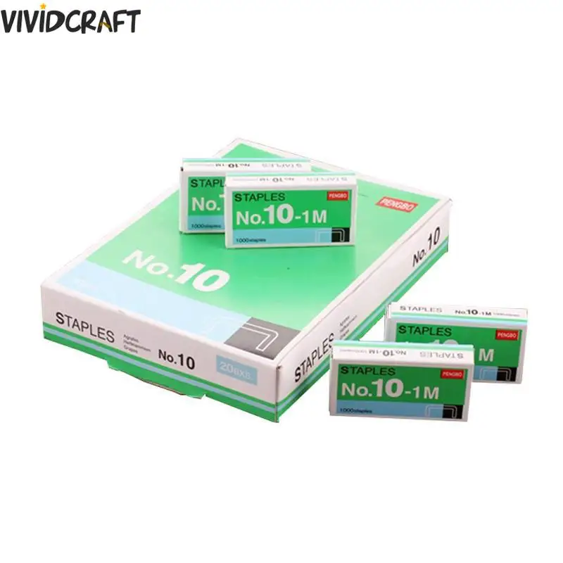 

1000pcs/box Size No 10 Staples Box For Desktop Stapler Accessories Stationery Tapetool Metal Office Staples Normal Tools Y1D5