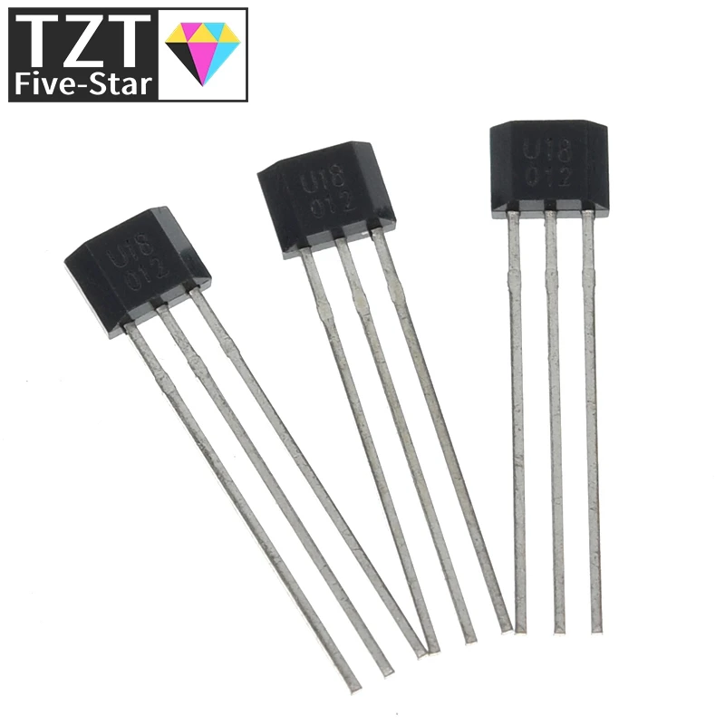 10pcs U18 US1881 TO-92 OH188 1881 U18 TO92 Hall Effect Sensor Magnetic Detector Hall Sensor Motor