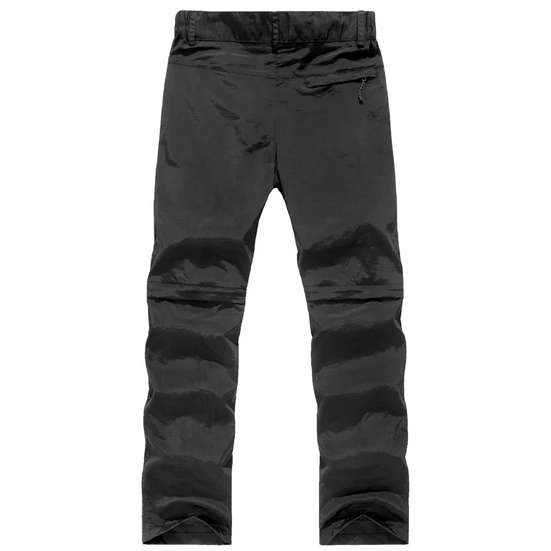 Mannen Lichtgewicht Quick Dry Verwijderbare Elastische Broek Uitloper Ademend Waterdicht Lange Broek Mannelijke Camping Trekking Shorts