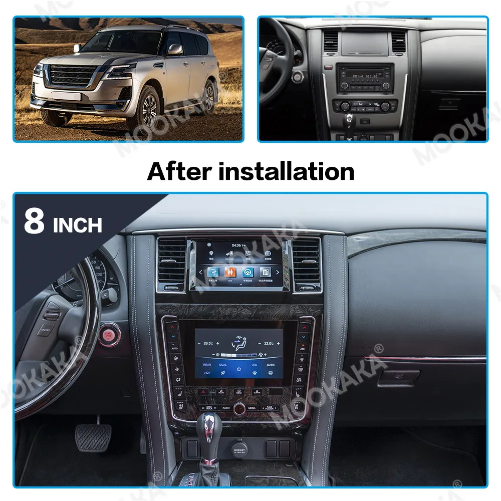 

Android Car Radio Multimedia player For Nissan Patrol Y62 2014-2020 Car DVD Player GPS Navigation stereo autoradio head unit