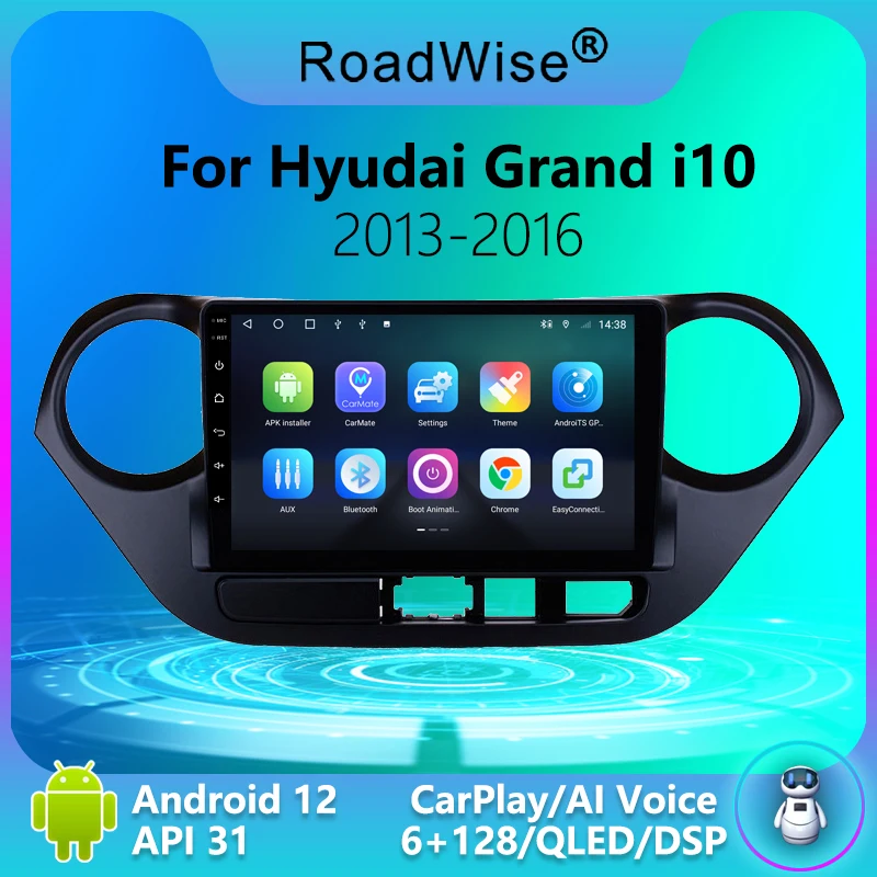 

8+256 Android 12 Car Radio For Hyundai I10 RHD LHD 2013 2015 2016 2017 2018 Multimedia Carplay 4G Wifi GPS DVD 2 DIN Autoradio