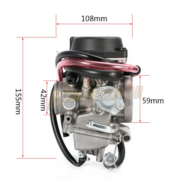 Motorcycle Carburetor PD36J 36mm for Yamaha YFM 350 350R 450 Kawasaki KFX400 Suzuki LTZ400 2004-2013 ATV UTV Vacuum Carburetor