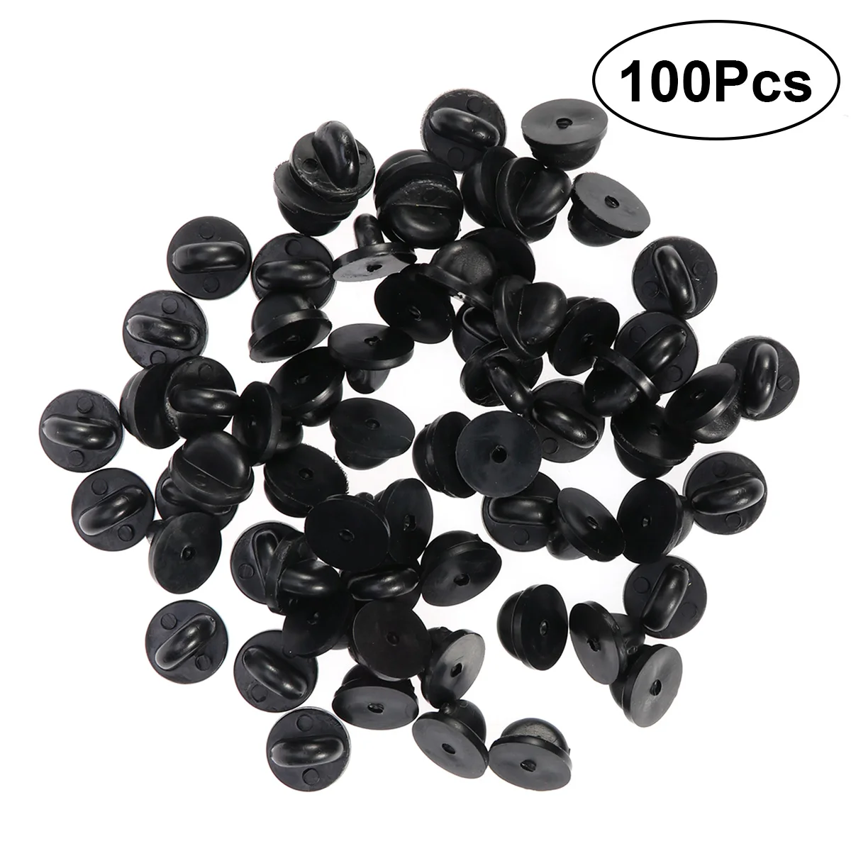 100pcs Butterfly Clutch Rubber Pin Backs Keepers Replacement Uniform Badge Comfort Fit Tie Tack Lapel Pin Backing Holder Clasp