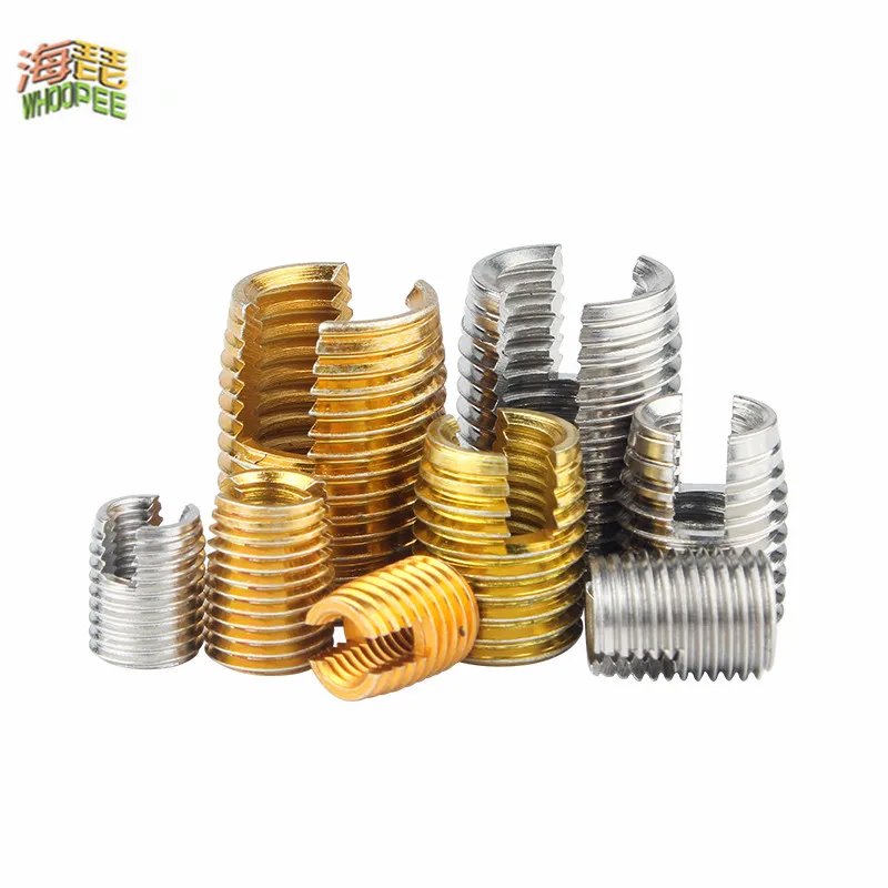 1/5/10pcs M2 a M20 inserti filettati in acciaio inossidabile zincato inserto di riparazione del filo metallico vite autofilettante filettata