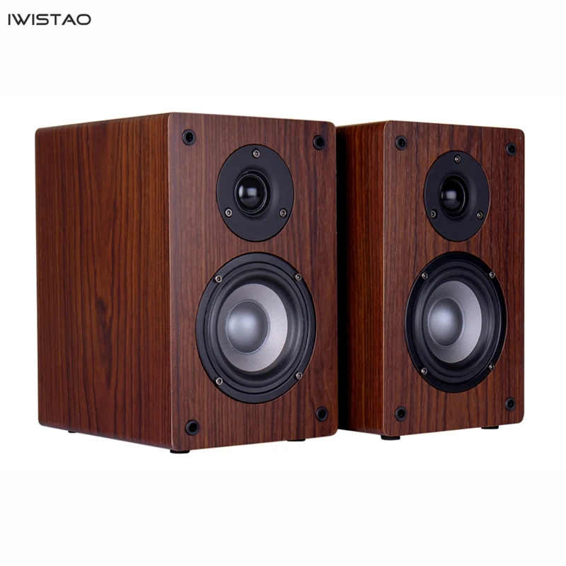 IWISTAO 2 Ways 4 Inch Passive Surround Speaker Desktop Bookshelf Computer Audio 75-20Khz 4/8 Ohms HIFI