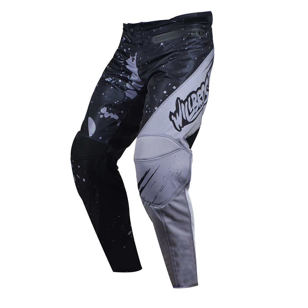 

Motocross Pants Sprint Race Trousers Street Moto Cycling Offroad Willbros Motor MX Dirt Bike Black Grey Pants Men