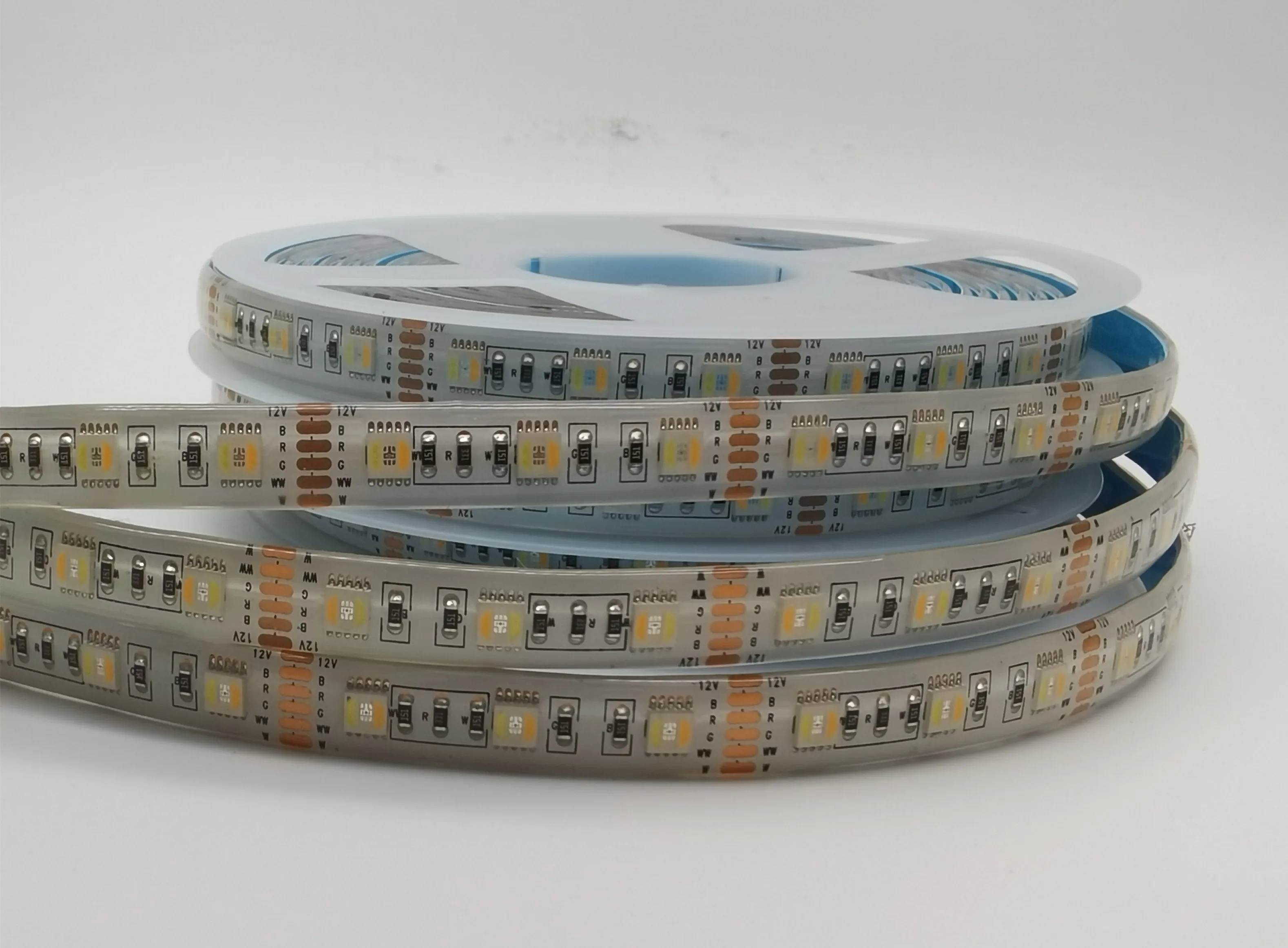 12MM PCB RGB CCT LED Strip 5050 DC12V Flexible Light RGB+White+Warm White 5 color in 1 LED Chip 60 LED/m 5m/lot waterproof