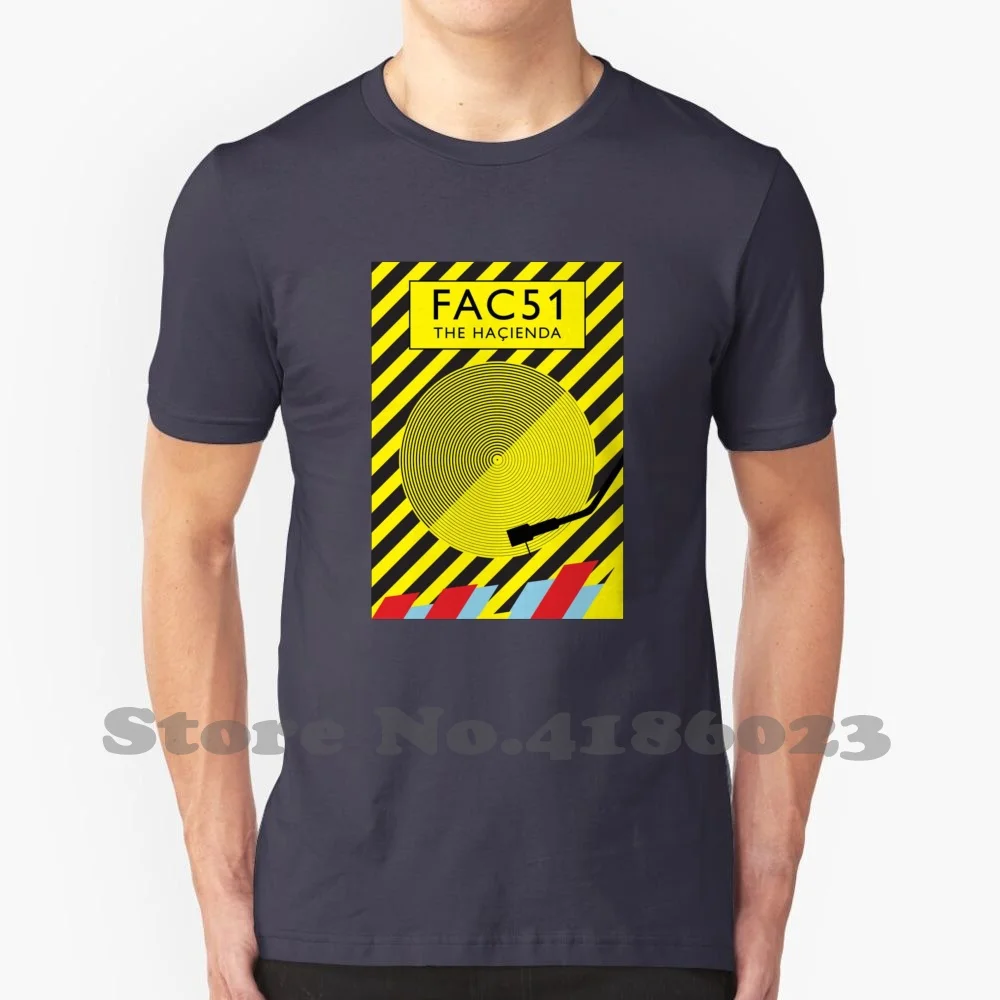 Fac 51 100% Cotton T-Shirt Factory Records Hacienda Madchester Music Dance Acid House Rave Happy Mondays Joy Division New Order