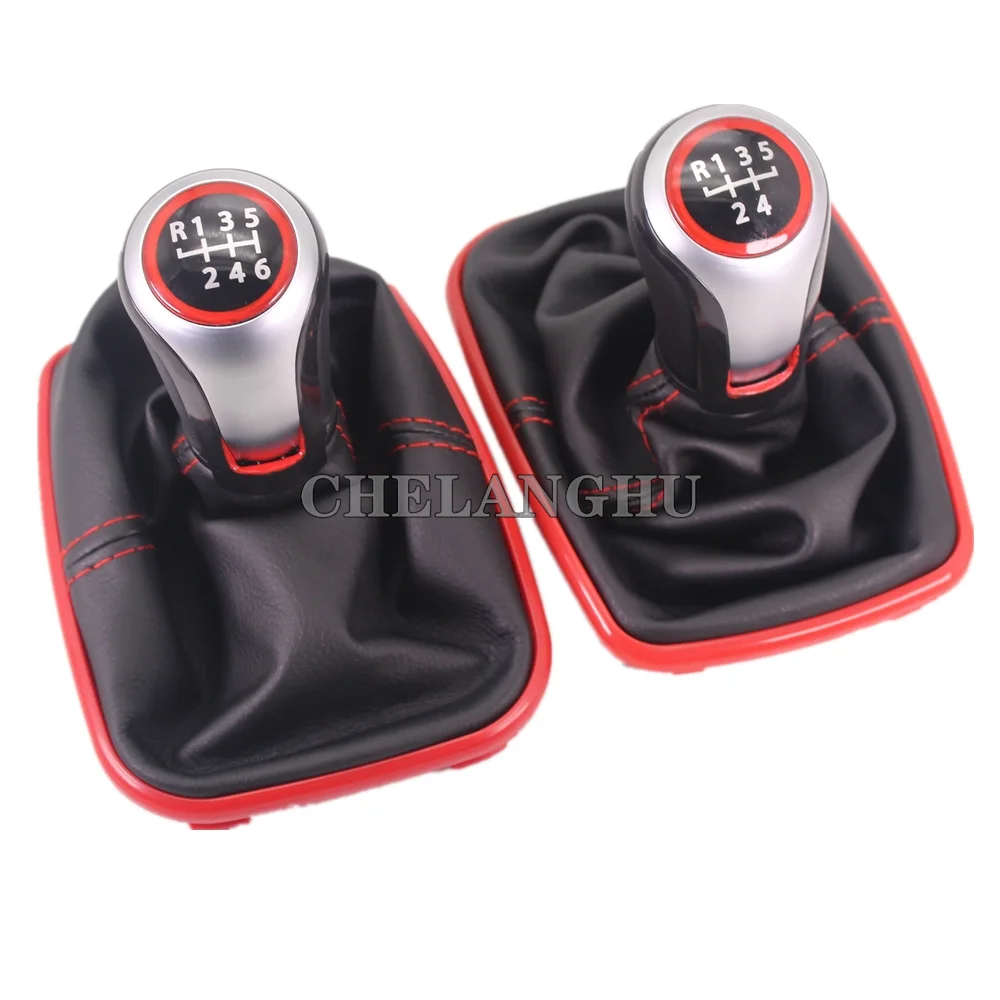 For VW Golf 4 GTI GTD Jetta 4 Bora 1998 1999 2000  2001 2002 2003 2004 2005 5 / 6 speed 12mm Gear Shift Knob With  Leather Boot