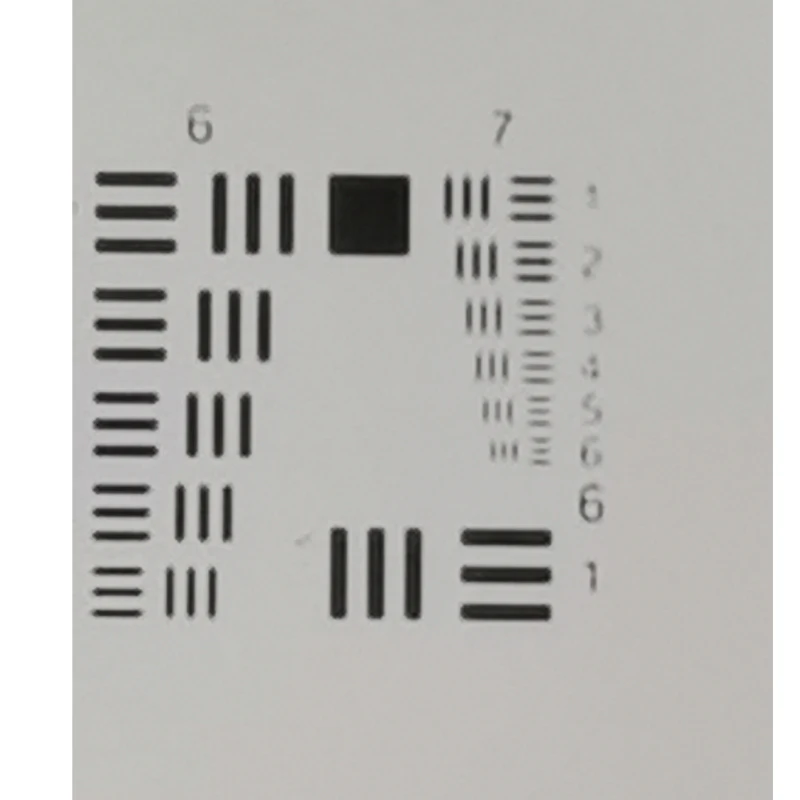 Charttu USAF 1951 Optical Resolution Test Board Test Chart 63mmx63mmx2mm Glass Chrome Lithography 1-228LP/mm