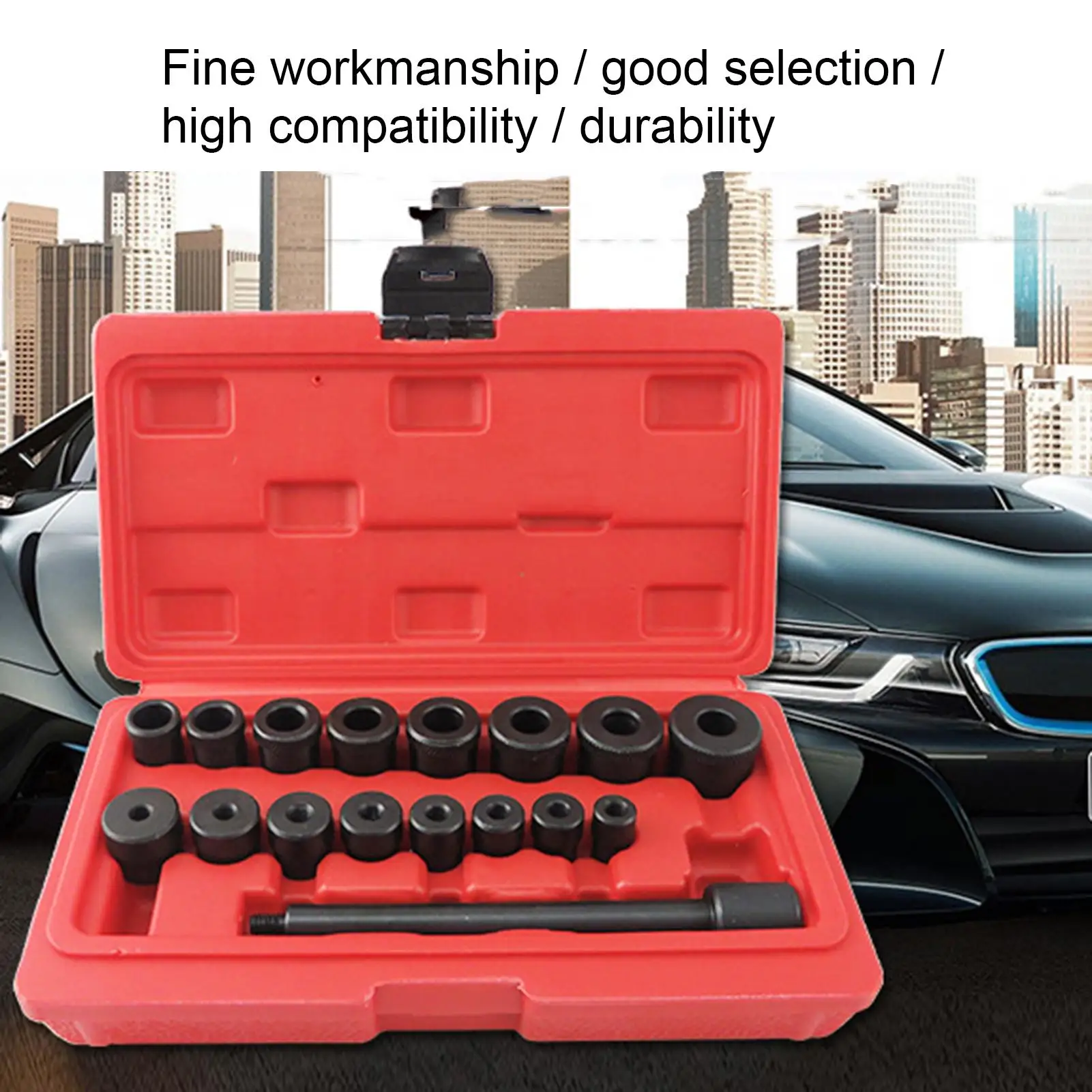 17Pcs Universal Centering Mandrel Clutch Alignment Tool Kit Installing Accessory For Audi Fiat