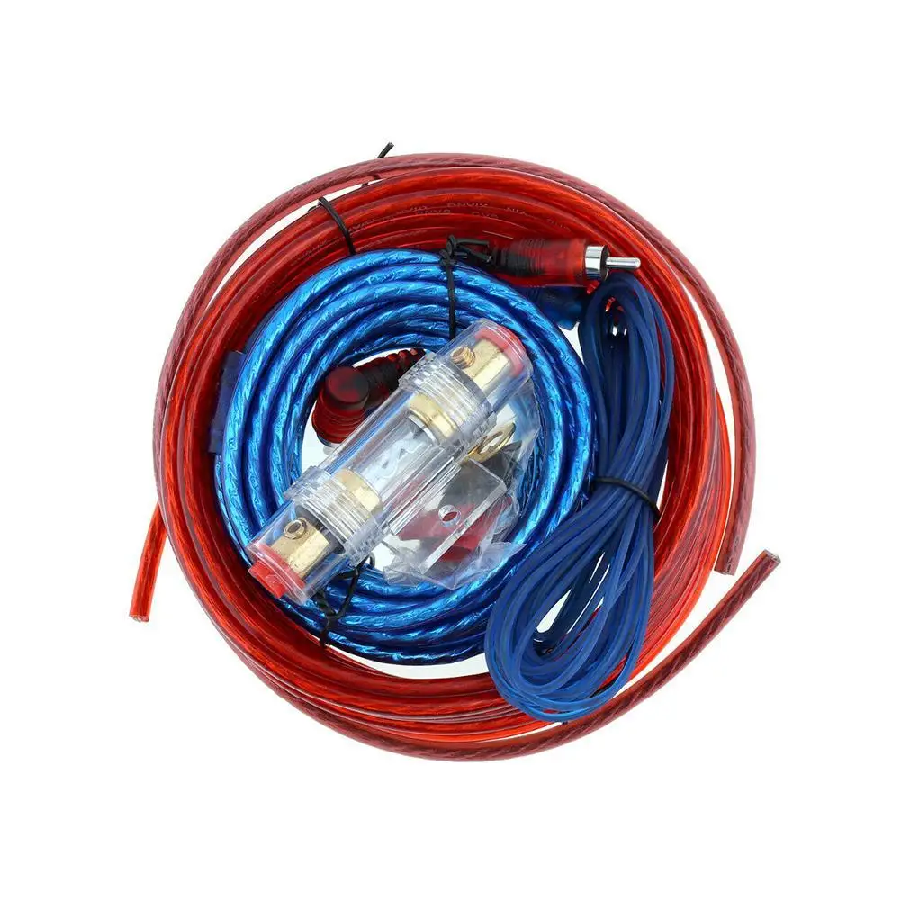 60 AMP Fuse Holder 8GA Power Cable Subwoofer Speaker Car Audio Wire Wiring Amplifier Installation Wires RCA Power Cable Fuse Kit