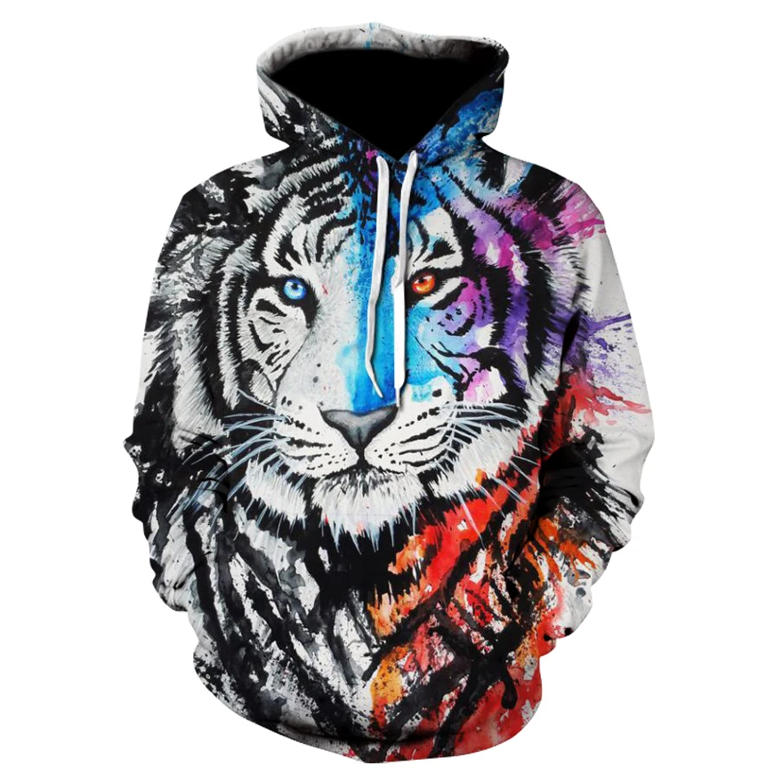 Men\'s New Animal Print Hoodie 3d Lion Head Hoodie for Fall 2021 Brand Hoodie Fashion 3D Printing Hoodie