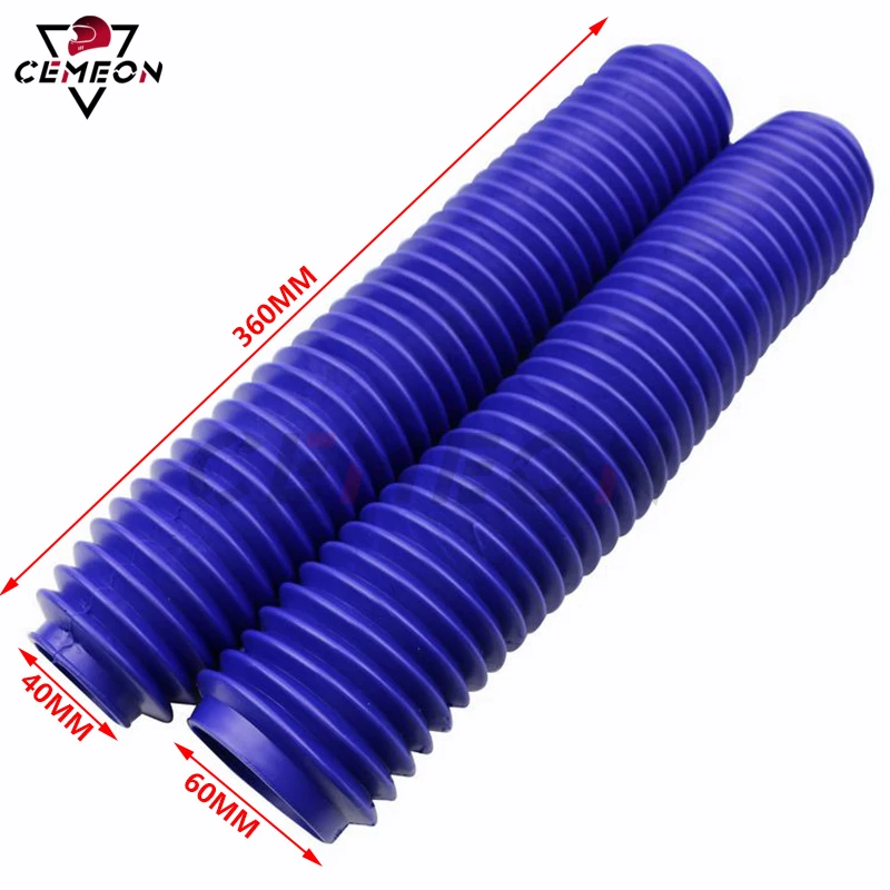 Rubber Motocross Front Fork Dust Cover Shock Absorber Gaiter Gaitors Boots 2X 360MM Universal Variety Models