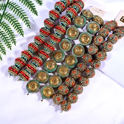 Vintage Golden Beads Metal Round Loose Beads Used for Jewelry Making DIY Bracelets Necklaces Handicraft Accessories