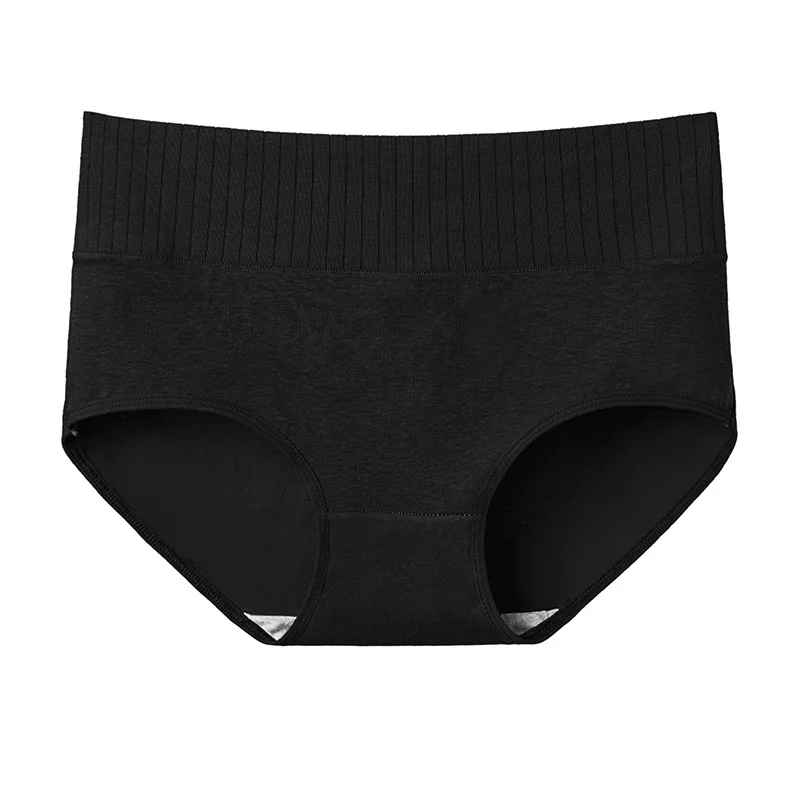 3 Pcs Baumwolle frauen Unterwäsche Höschen Feste Hohe Taille Slips Atmungsaktive Unterhose Nahtlose Weiche Plus Größe Frauen Dessous