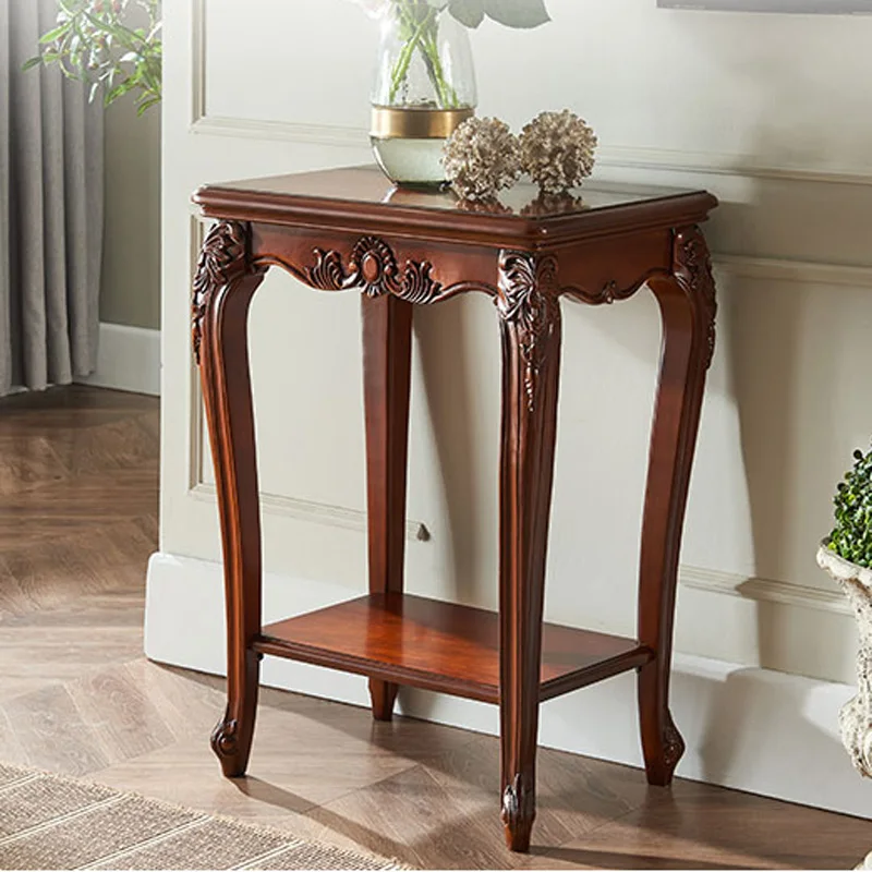 American Solid Wood Flower Stand Living Room Floor Flower Few Simple Carved Flower Stand Balcony Floor Flower Stand