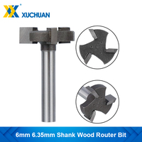 Spoilboard Surfacing Router Bit 6mm 6.35mm 12.7mm Shank Slab Flattening Router Bit T-Slot Milling Cutter Woodworking Router Bit