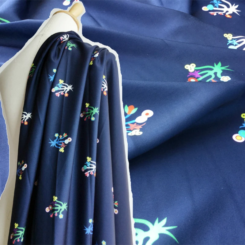 Italian Brand Fashion Design Polyester Fabric for Women's Children Shirt Dress Clothing Fabrics Colth Wholesale Per Meter