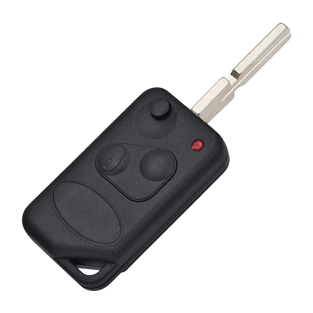 Ecusells Flip Remote Key Shell Case Fob 2 Buttons for Land Rover Range Rover 1996 1997 1998 1999 2000 2001 HU109 uncut blade