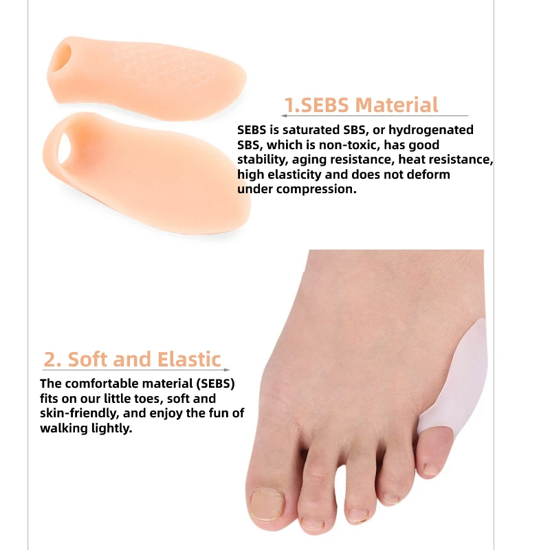 1-9Pair Silicone Little Toe Separators Gel Corrector Feet Care Tools Valgus Orthosis Alignment Straightener Bunion Pain Relief