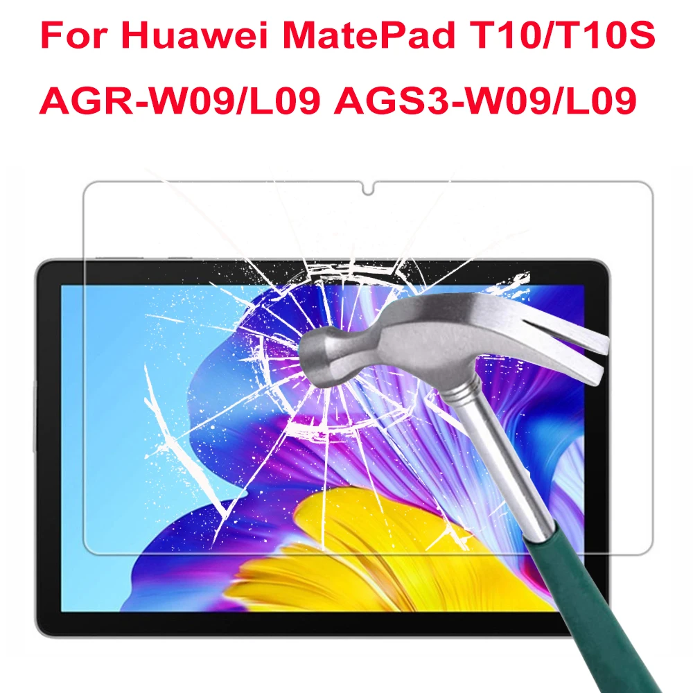 9H กระจกนิรภัยสำหรับ Huawei MediaPad T10S 10.1นิ้ว AGS3-W09 L09ป้องกันหน้าจอ T10 9.7 AGR-W09 L09ฟรี HD Clear Film