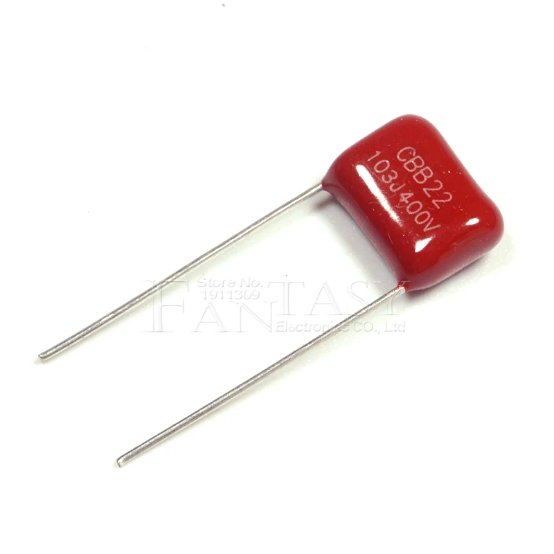 Condensador de película de polipropileno CBB, 400V103J, 0,01 UF, 10NF, 103, 400V, paso de 10MM, 10 unidades