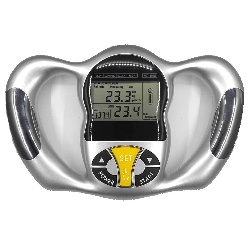 Hand-held BMI analysis electronic fat meter, health monitor, body fat meter, body fat meter, LCD screen, fat fat tester