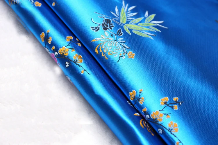 90x50cm floral style damask silk satin brocade jacquard fabric costume upholstery furniture curtain clothing material