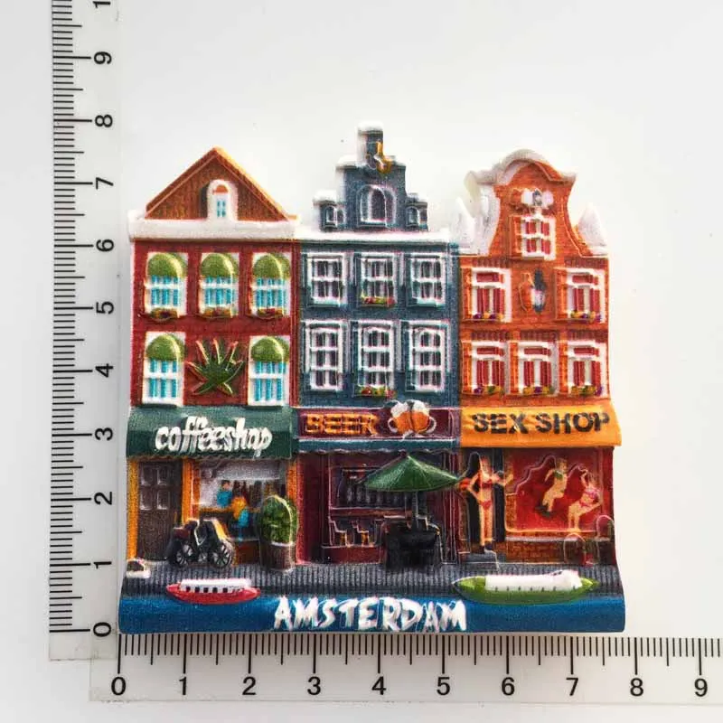 3D Netherlands Amsterdam Delft Souvenirs Refrigerators Fridge Magnets Board Resin Magnetic Stickers Home Decor Decorations