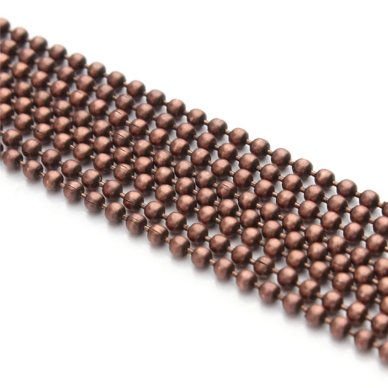 10 meter 1,2 1,5 2 mm Metall Ball Perle Ketten Groß Kettingen Halskette Kette Für Schmuck Machen DIY Armband Halsketten großhandel – Detail 8