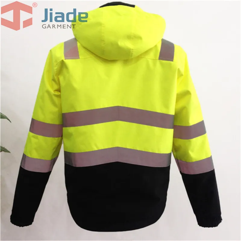 Men\'s Work Wear Winter Jacket Reflective High Visibility WinterJacket EN471/ANSI WindproofWaterproof Winter Jacket