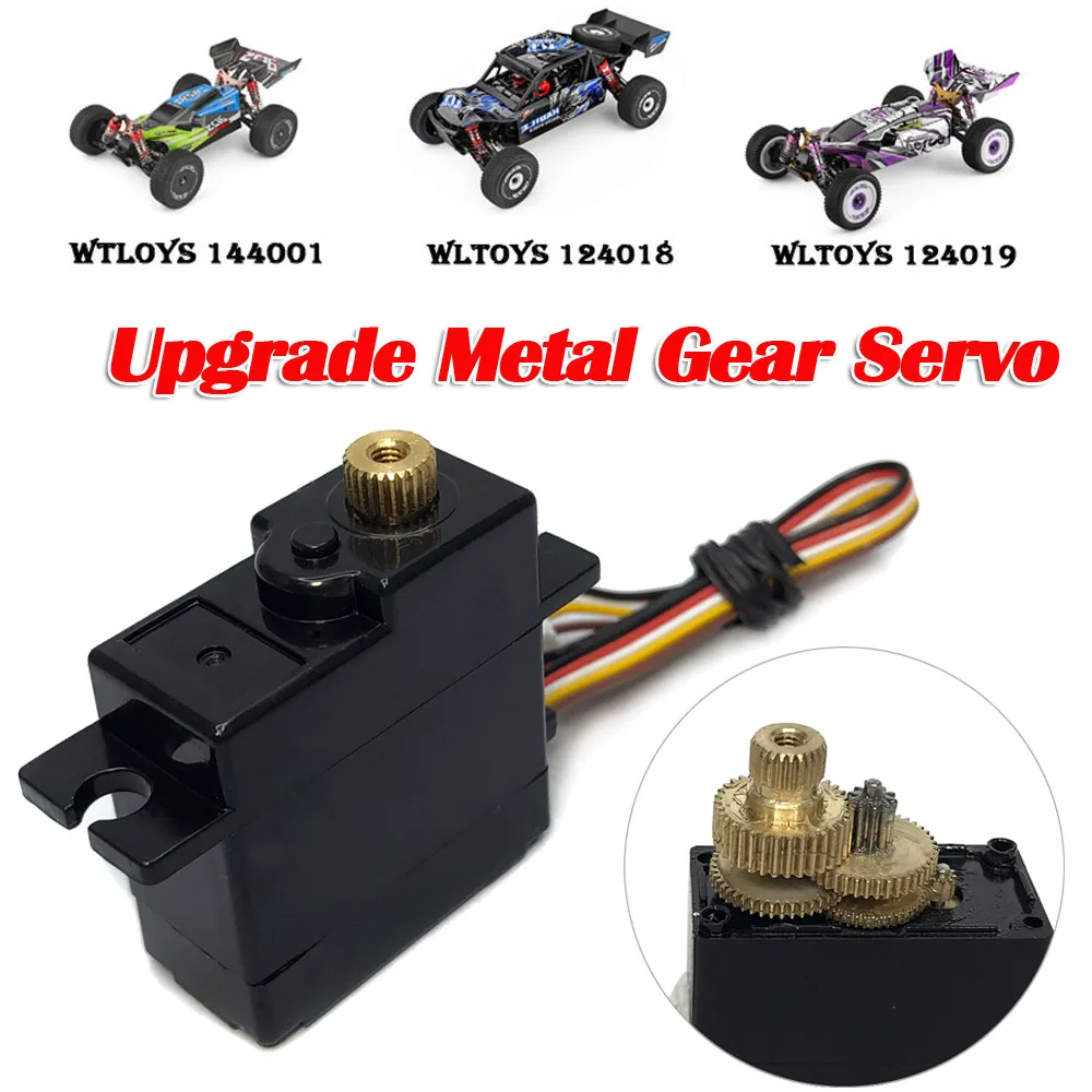 5pin Upgrade Parts Metal Gear Digital Core Servo for WLtoys 144001 124019 124018 RC Off-road Car