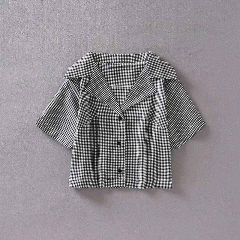 Camisas de mujer simples Normcore recortadas sólidas ocio verano todo-fósforo señora manga corta minimalista ajustado adolescentes estilo coreano de