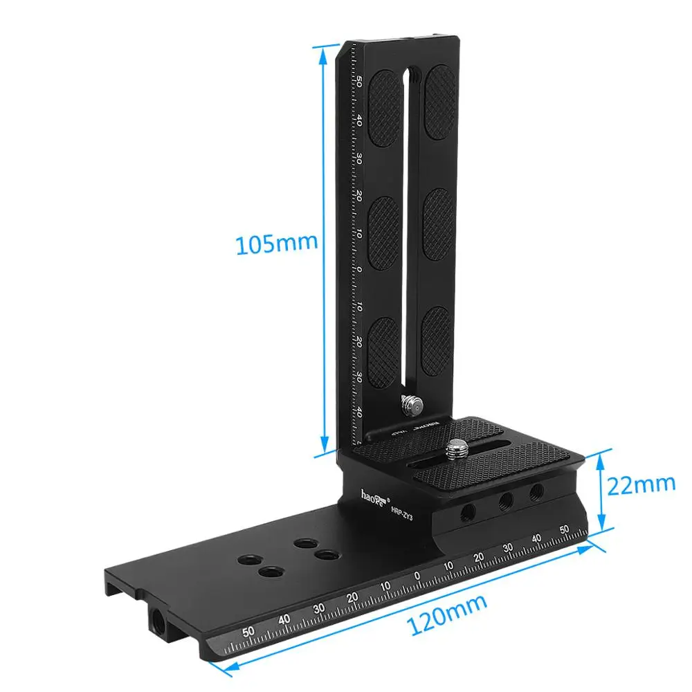 Haoge vertical placa l suporte para zhiyun zhi yun guindaste 3 laboratório cardan estabilizador